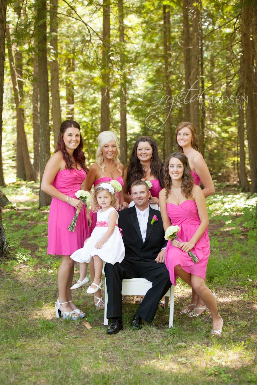 Bridesmaids and the Groom