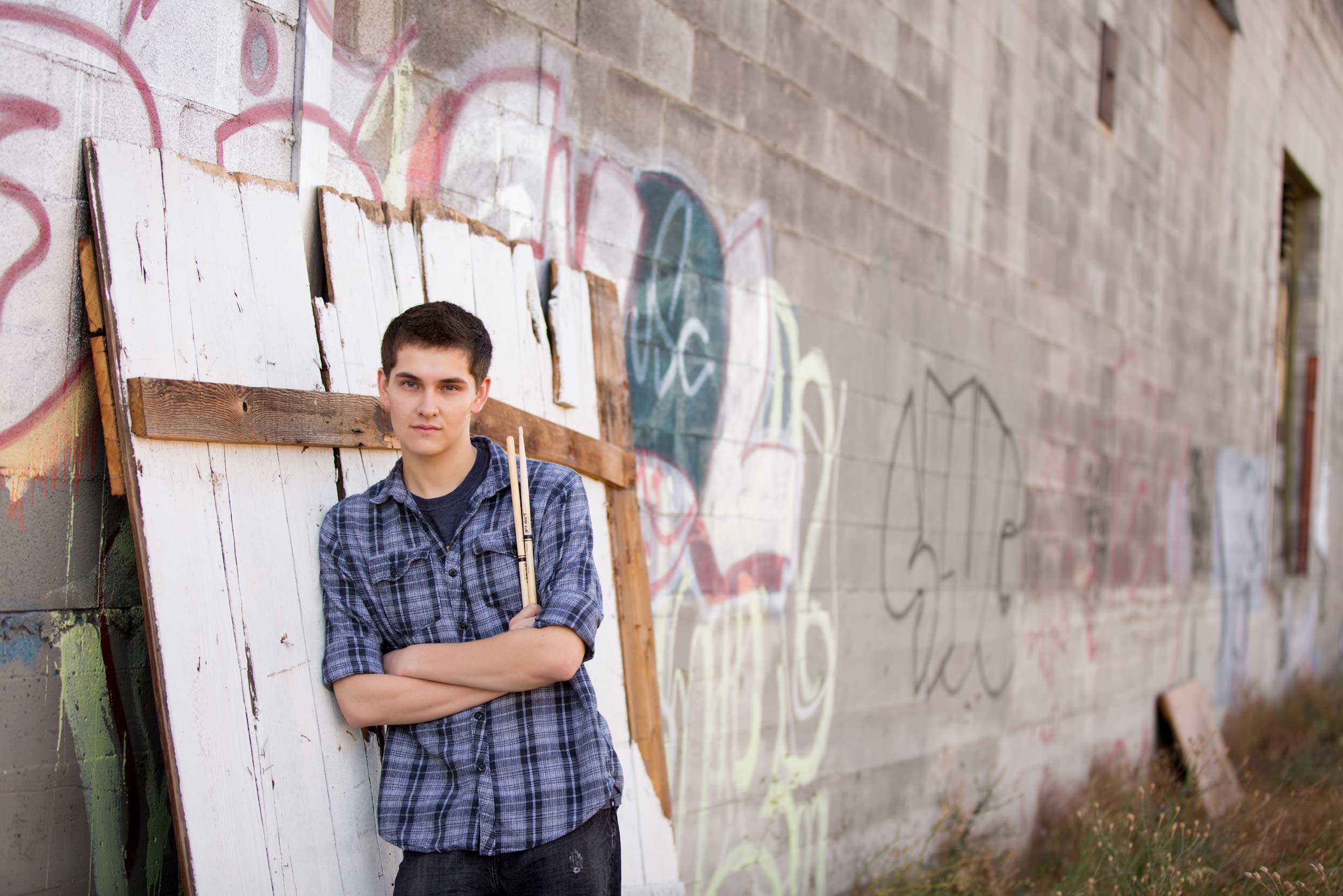 A Pallet, Graffiti and a high school senior with his sticks
