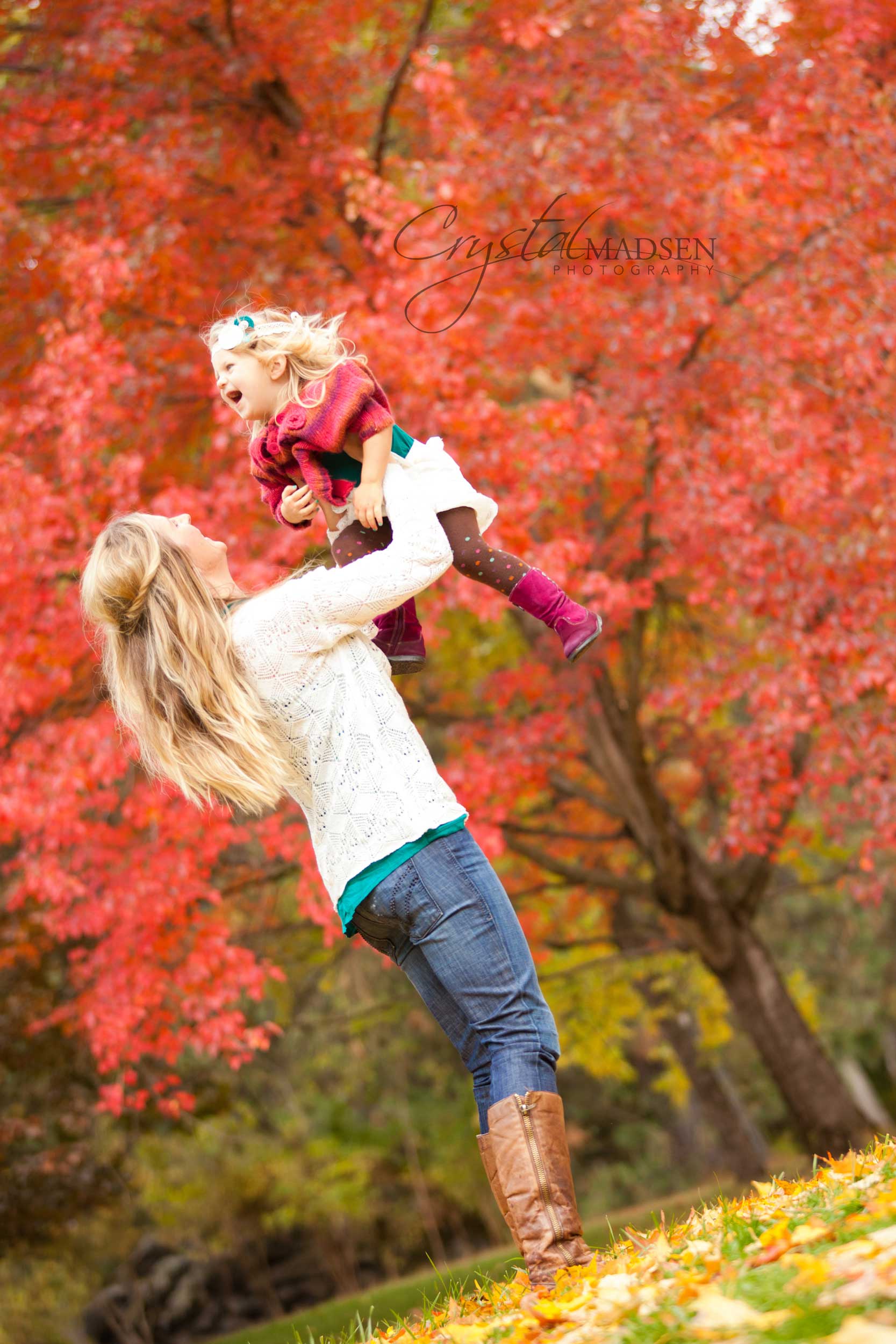 Mother and Daughter Fall Photo