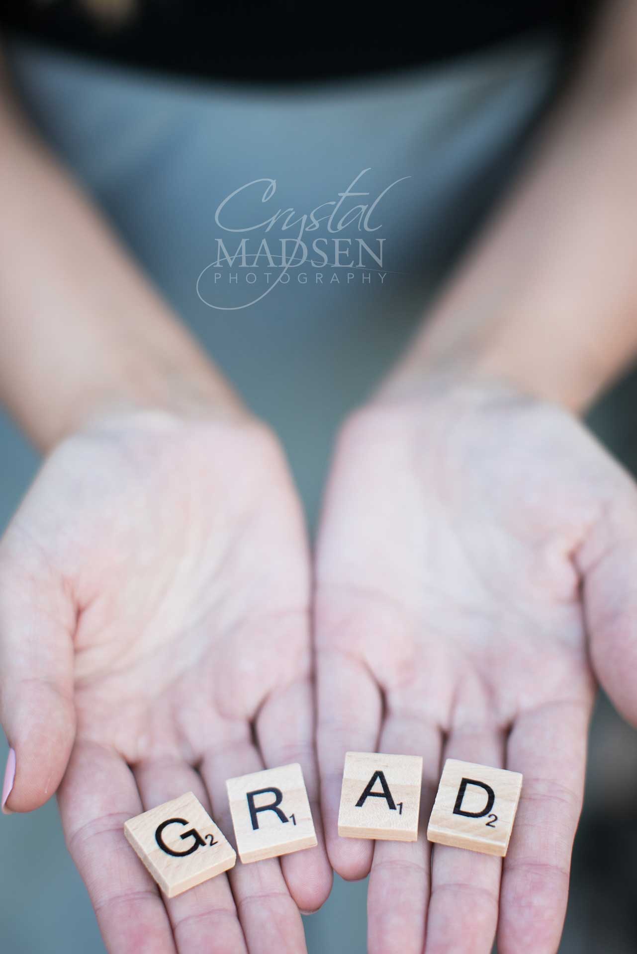 scrabble letters for props in high school senior photos