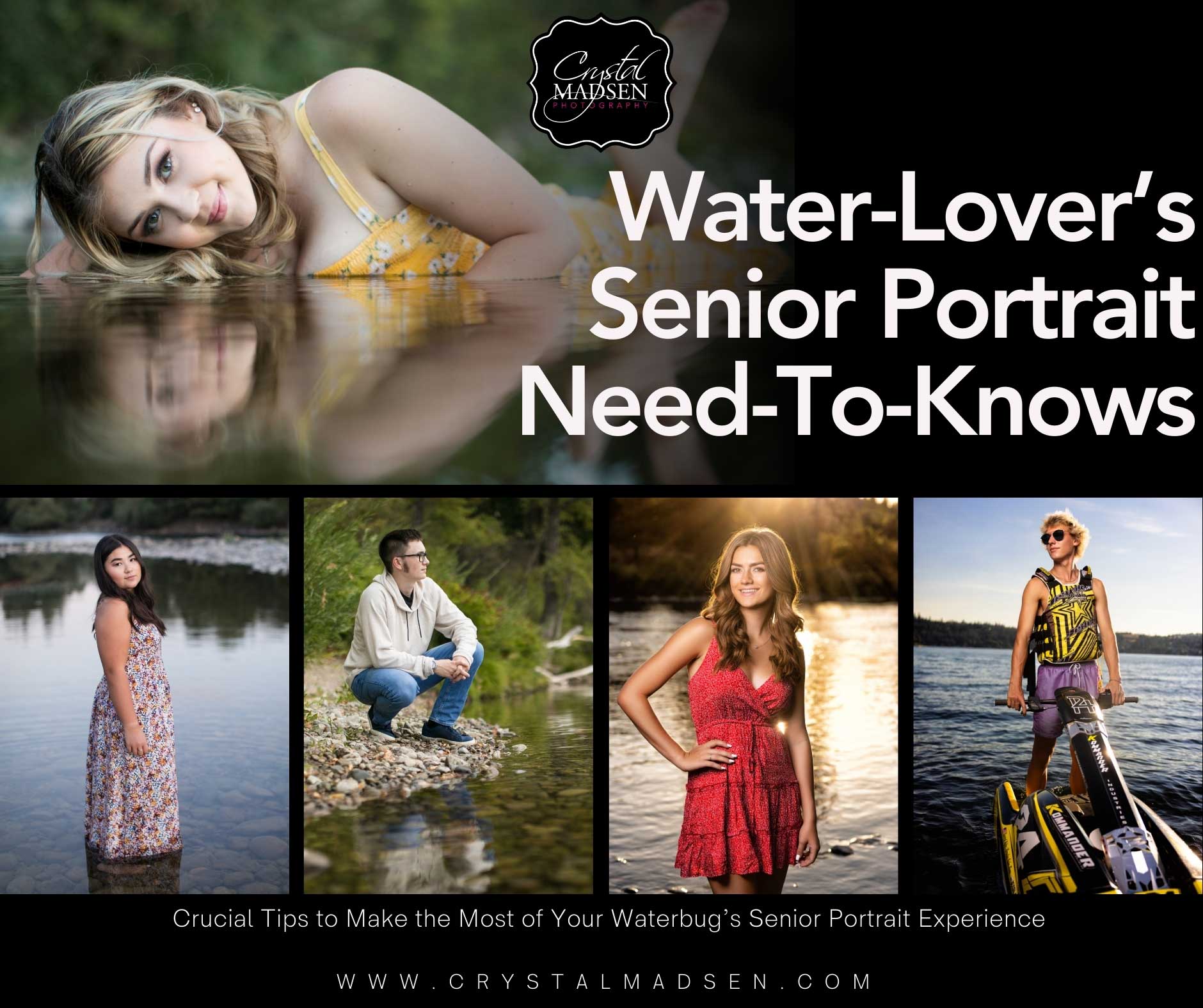 water senior pictures spokane